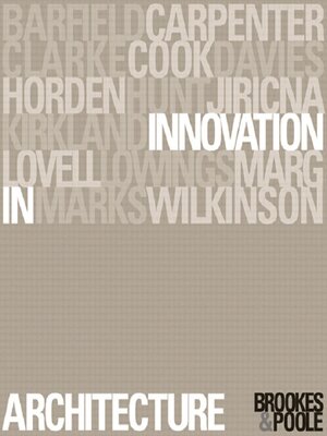 cover image of Innovation in Architecture